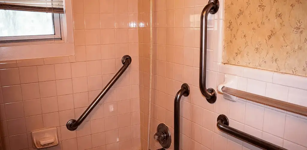 Shower grab bar installation for bathroom safety and accessibility in Dallas, TX