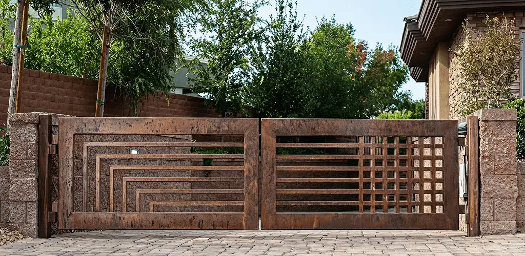 Custom driveway gate installation for a home entrance in Dallas, TX