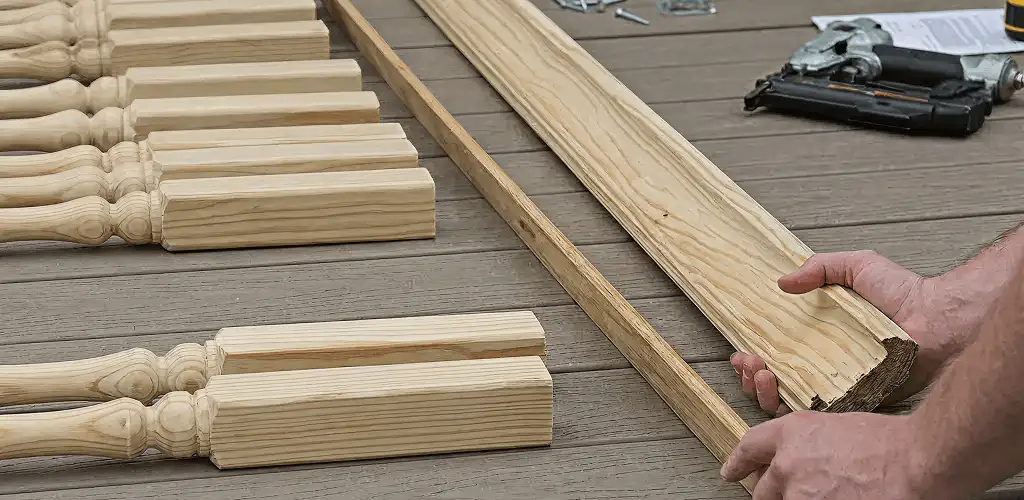 Handrail installation materials and wood components for stair rail work in Dallas, TX